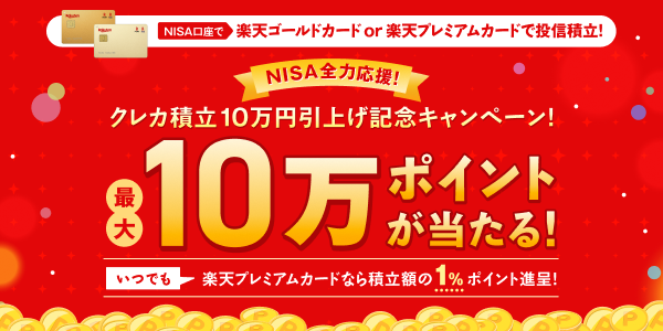 NISA全力応援！クレカ積立10万円引上げ記念キャンペーン